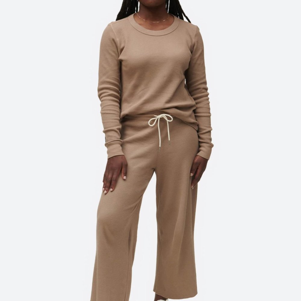 NWT MATE the label thermal wide leg pant